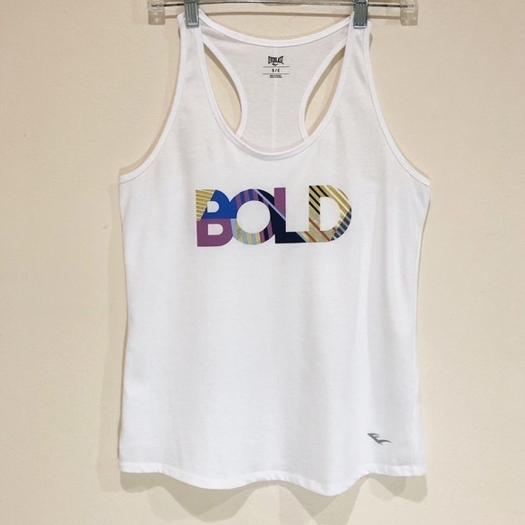 Everlast Tops - Everlast Graphic Tank White Bold Print Sleveless‎ Size Small